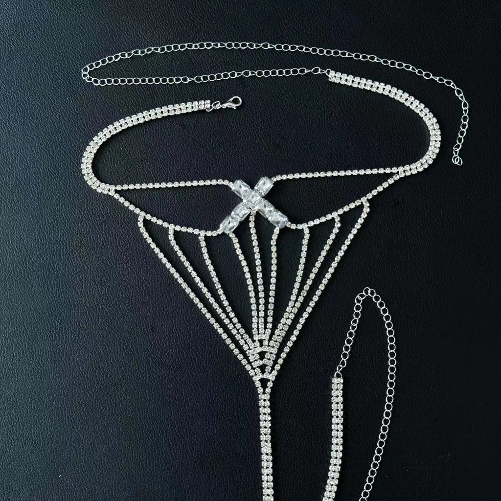 New Rhinestone Panties Women Sexy Body Chain Trend