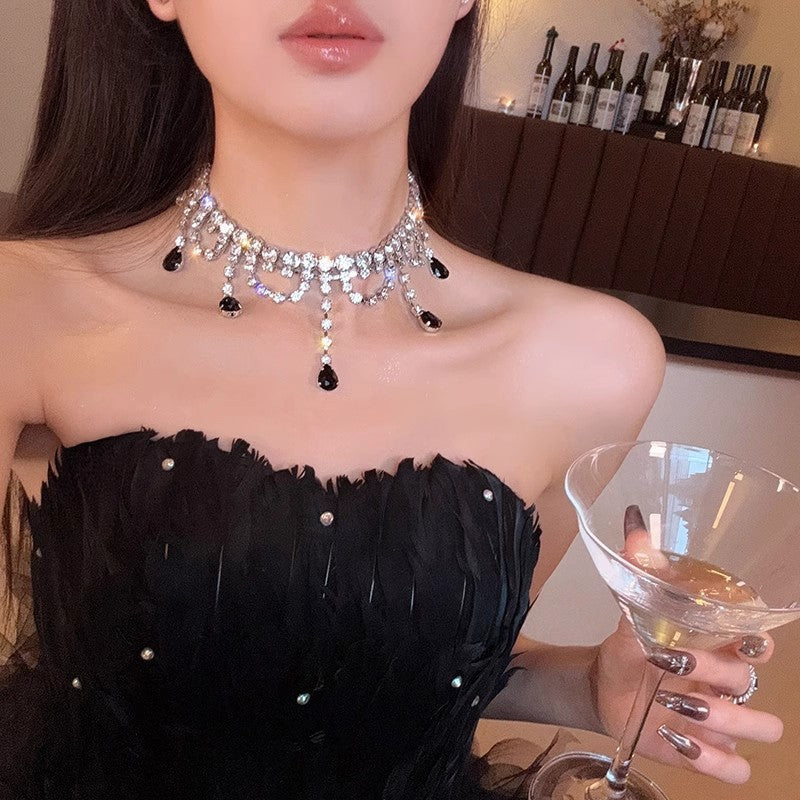 Sparkling Bridal Necklace Clavicle Chain