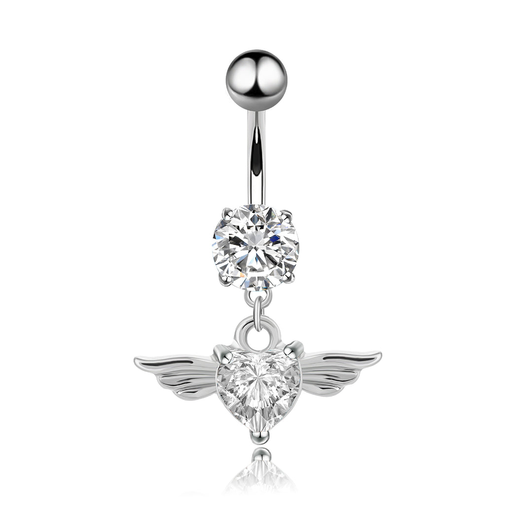 Love Heart-Shaped Belly Button Piercing Jewelry