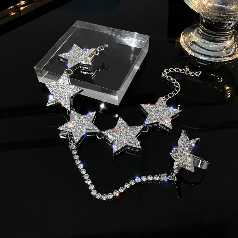 Five-pointed Star Exaggerated Bracelet Ring One-piece