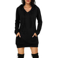 Medium Length Hooded Dress Sleeve Women