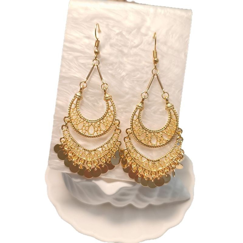 Retro Round Tassel Long Women's Earrings