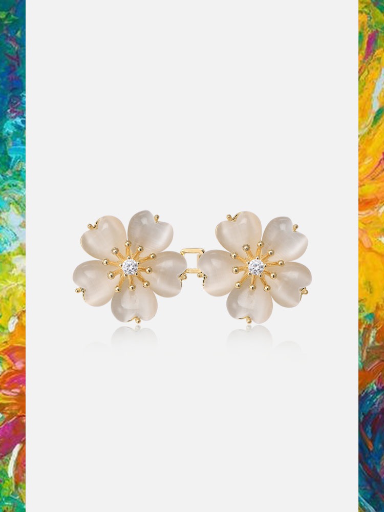 Cherry Blossom Belt Buckle Brooch For Women