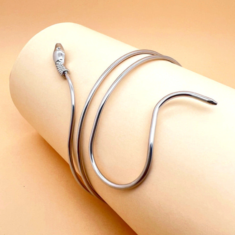 Retro Fashion Twisted Winding Alloy Animal Bracelet Armband