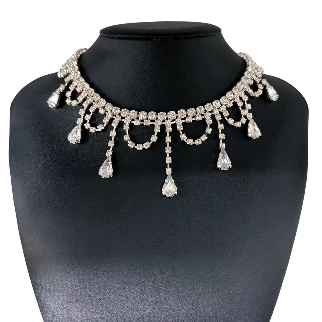 Sparkling Bridal Necklace Clavicle Chain