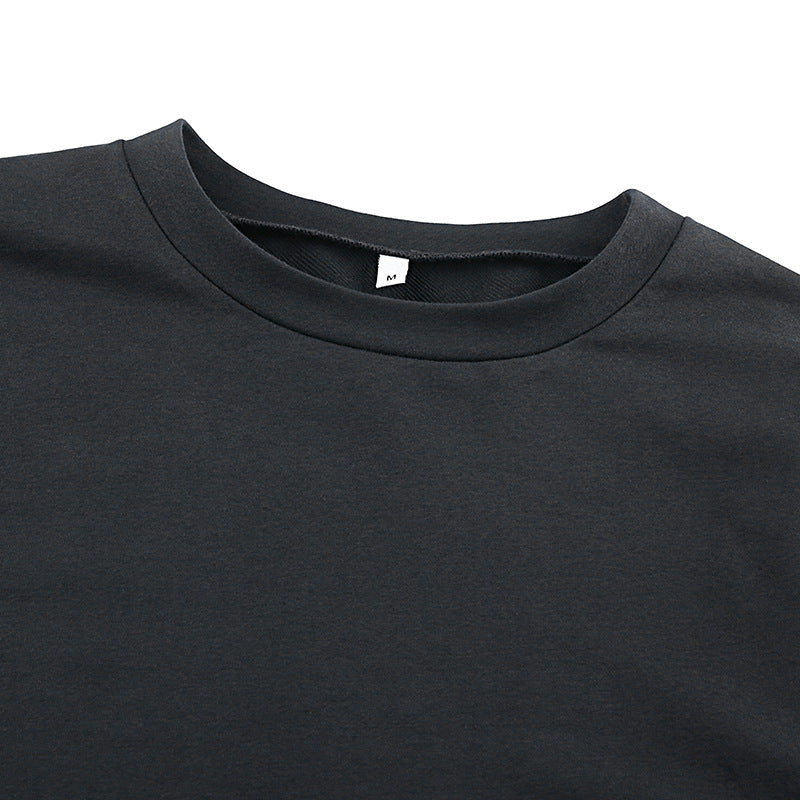 Round top T-shirt with exposed top