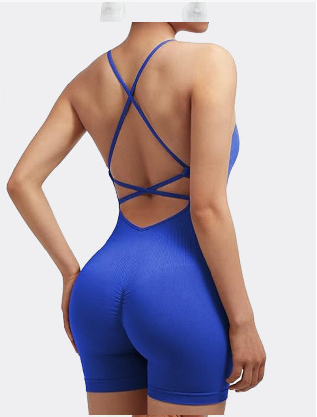Spring And Summer Nude Feel Yoga Straps One-piece Women