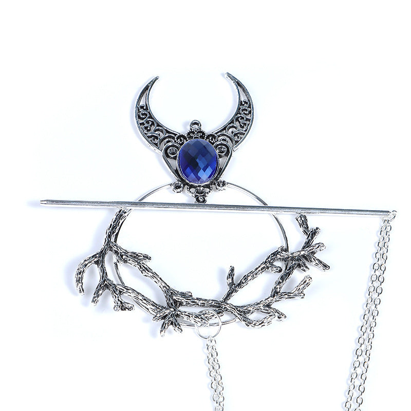 Witch Hairpin Rhinestone Elegant Trendy Dots