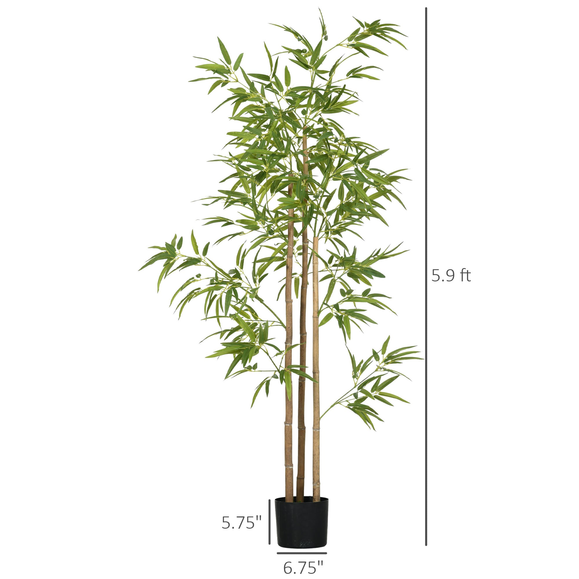 6ft Artificial Tree, Indoor Fake Bamboo with Pot, for Home Office Living Room Decor