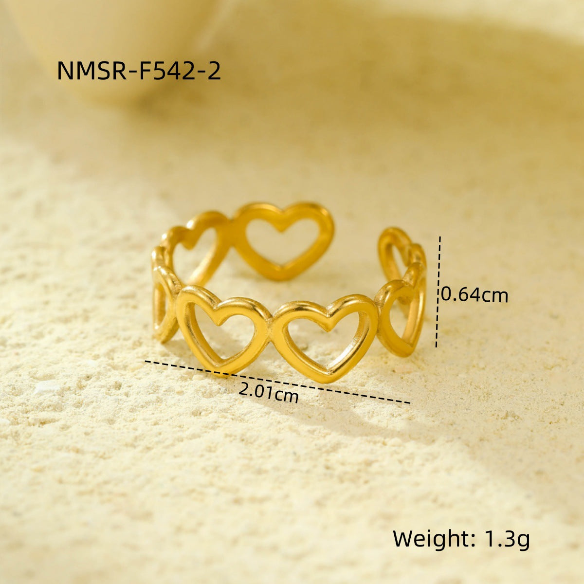 New Niche Stainless Steel Adjustable Ring In The Instagram Style