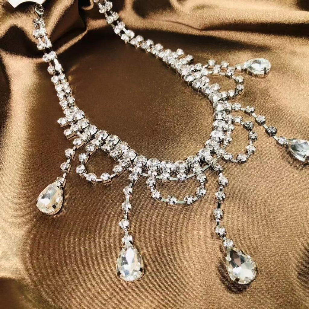 Sparkling Bridal Necklace Clavicle Chain