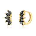 Ins Style Color Zircon All-match Earrings Symmetrical Horse Eye Stone