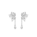 Women's S999 Silver Sweet Tassel New Butterfly Earrings