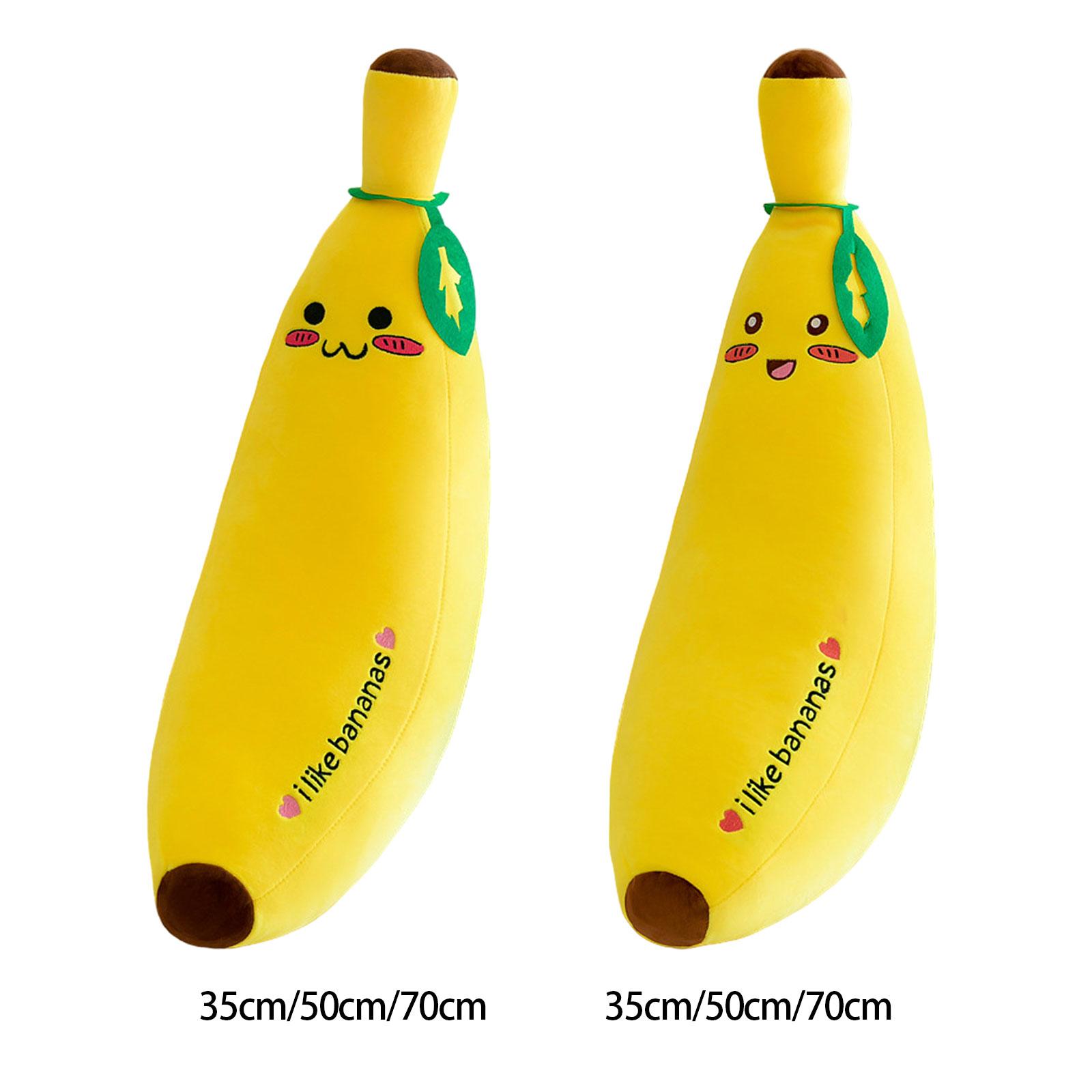 Plush Banana Stuffed Pillow Decor Plushie Toy Breathable Soft Fruit New