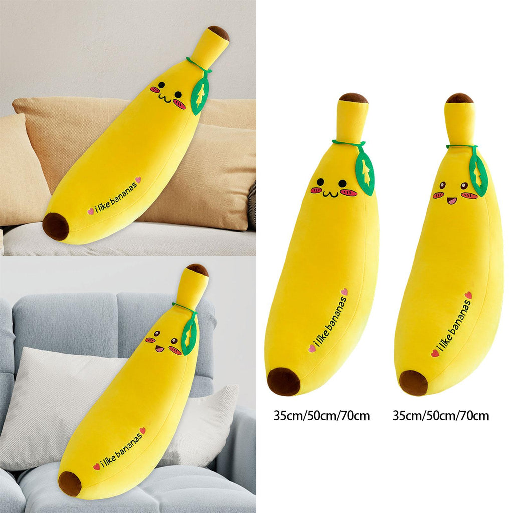 Plush Banana Stuffed Pillow Decor Plushie Toy Breathable Soft Fruit New