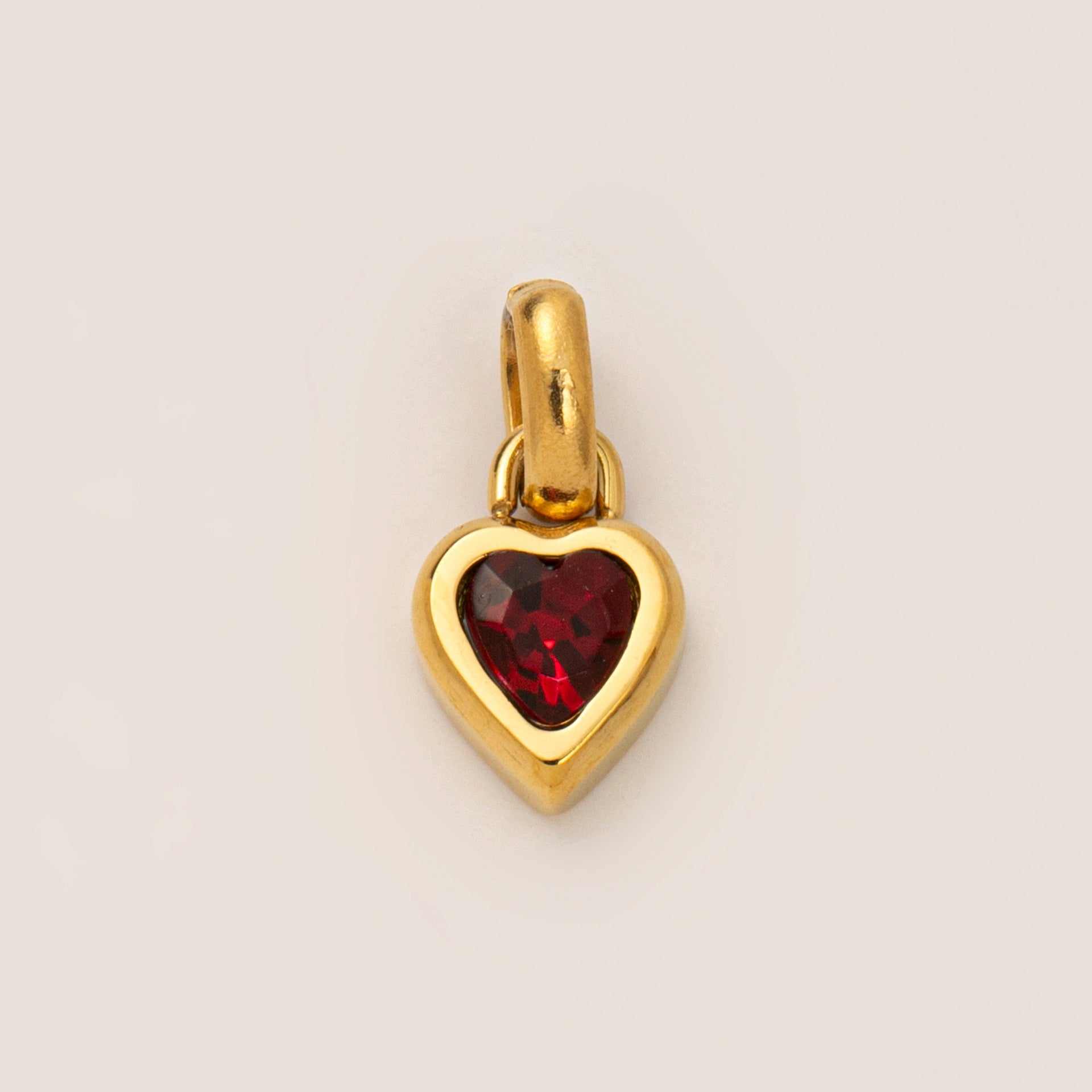 Titanium Steel Heart-shaped DIY Pendant With 12 Zodiac Birthstones