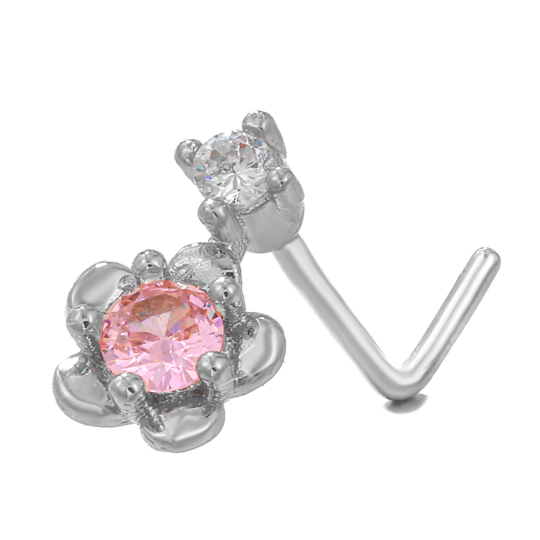 European And American Fashion Minimalist Animal L-bar Stainless Steel Nose Stud