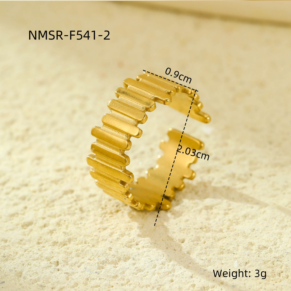 New Niche Stainless Steel Adjustable Ring In The Instagram Style