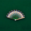 Fashionable Trendy Plant And Pearl Brooch In Alloy And Enamel