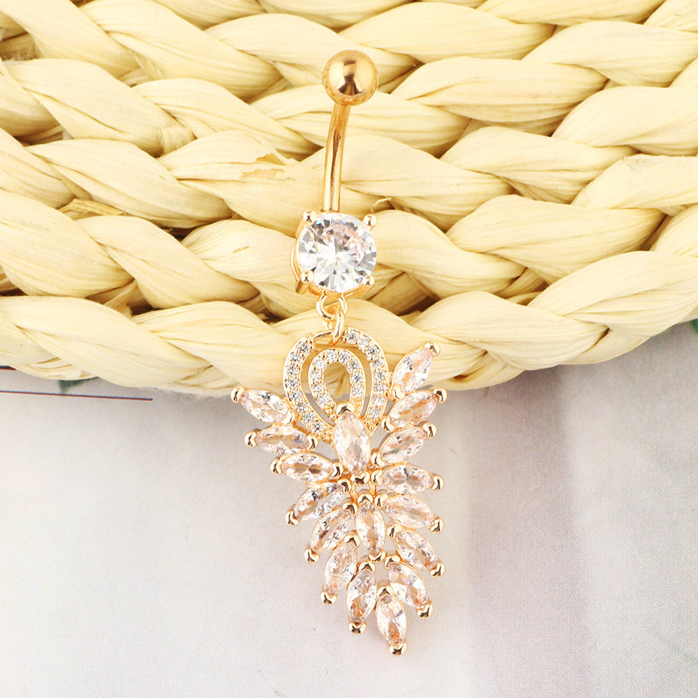 New Belly Button Ring Fashionable And Sexy Belly Button Nail Zircon