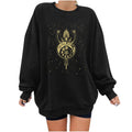 Five Pointed Star Array Guards Printed Women Sweater