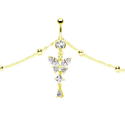 Crystal Butterfly Belly Chain Waist