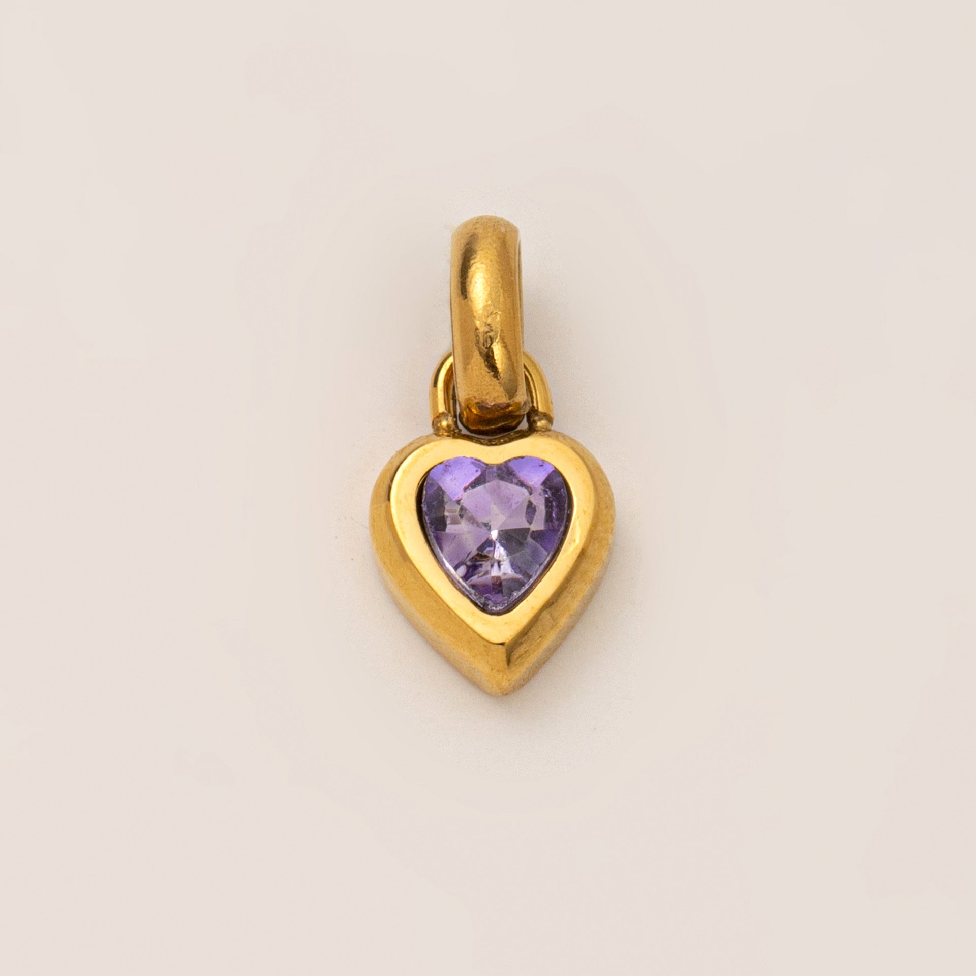 Titanium Steel Heart-shaped DIY Pendant With 12 Zodiac Birthstones