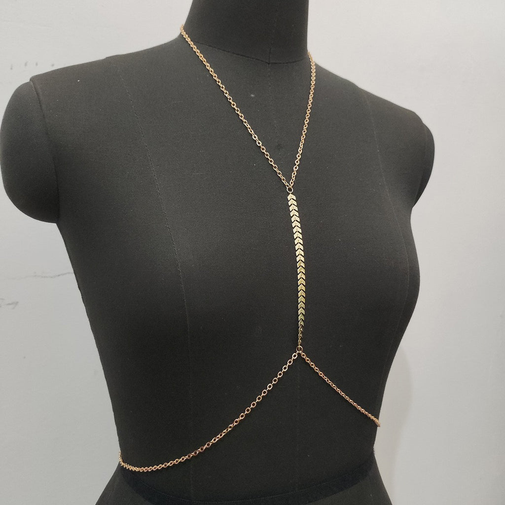 Spring And Autumn Long-sleeved Cardigan Paired With A Body Chain