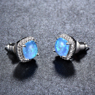 Korean-style Fashionable All-diamond Zircon Womens Stud Earrings