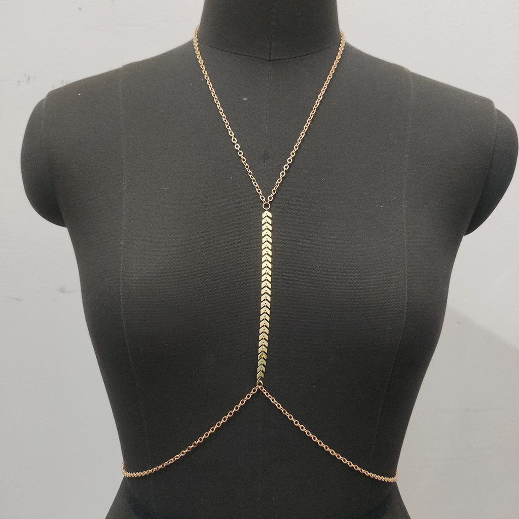 Spring And Autumn Long-sleeved Cardigan Paired With A Body Chain