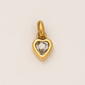 Titanium Steel Heart-shaped DIY Pendant With 12 Zodiac Birthstones