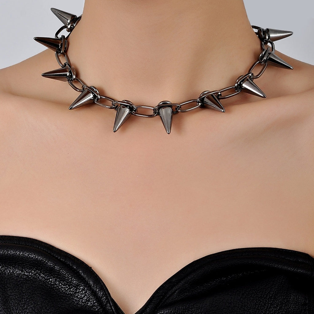 Personalized Punk-styled Stud Pendant Necklace