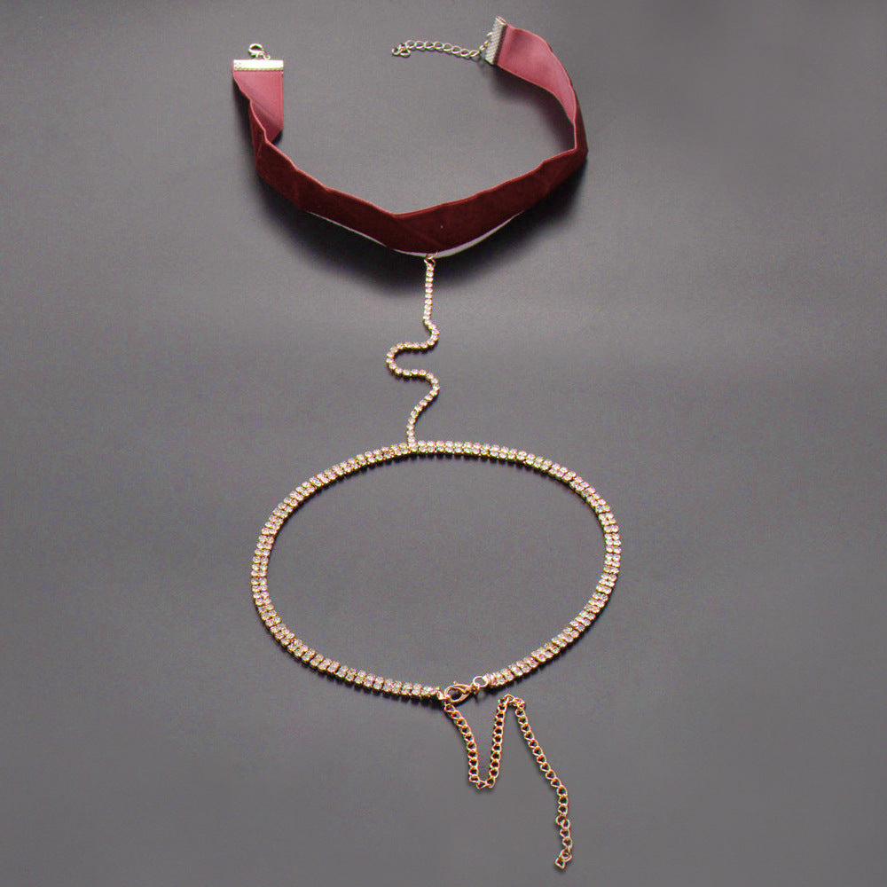 Fashion Minimalist Claw Diamond Full Diamond Body Chain