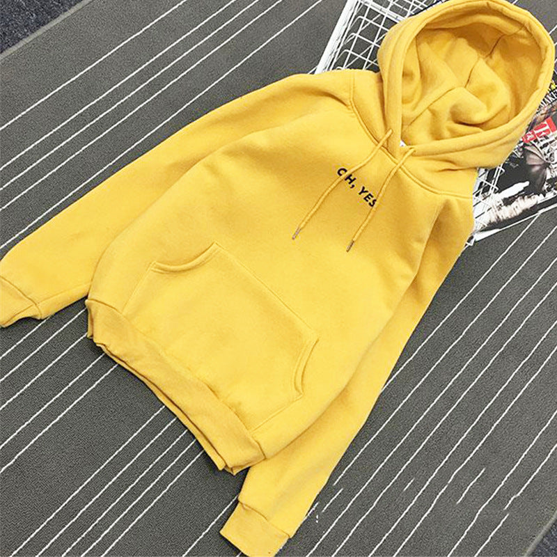 Hooded sweater women loose