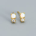 S925 Silver Instagram-style Geometric Diamond-studded Earrings