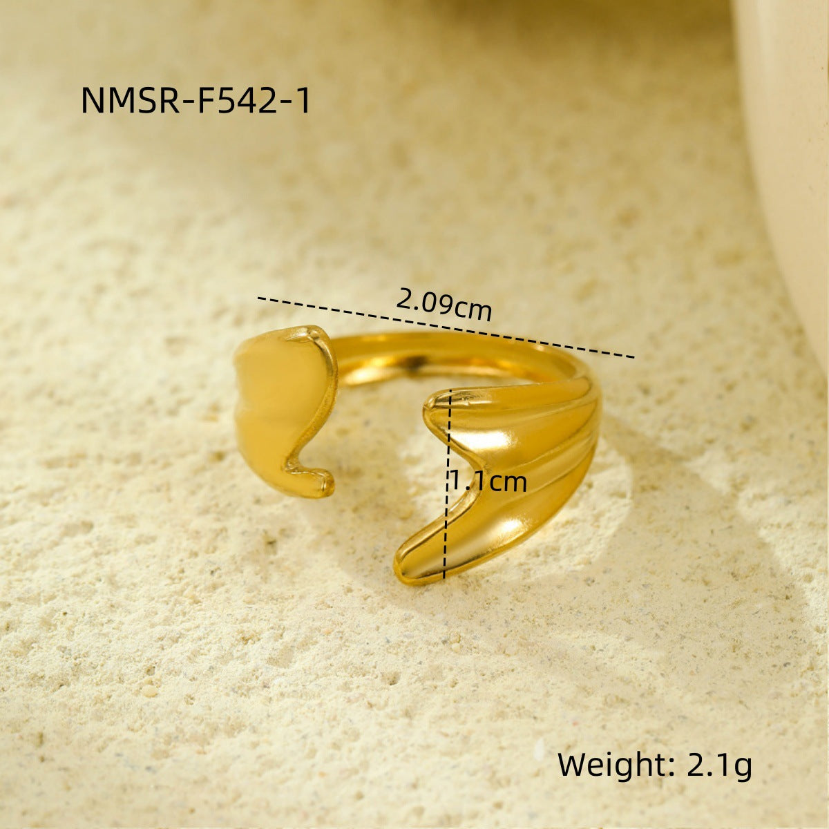 New Niche Stainless Steel Adjustable Ring In The Instagram Style