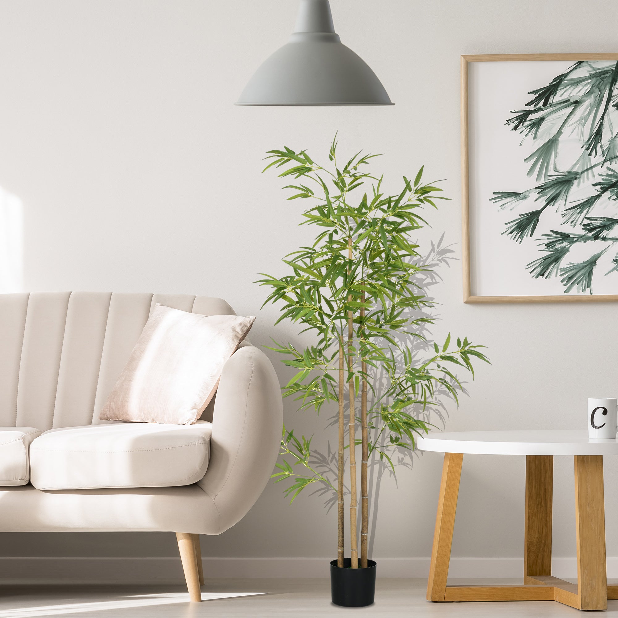 6ft Artificial Tree, Indoor Fake Bamboo with Pot, for Home Office Living Room Decor