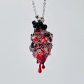 Original Design Handmade Wrapped And Bound Heart Pendant Couples Necklace