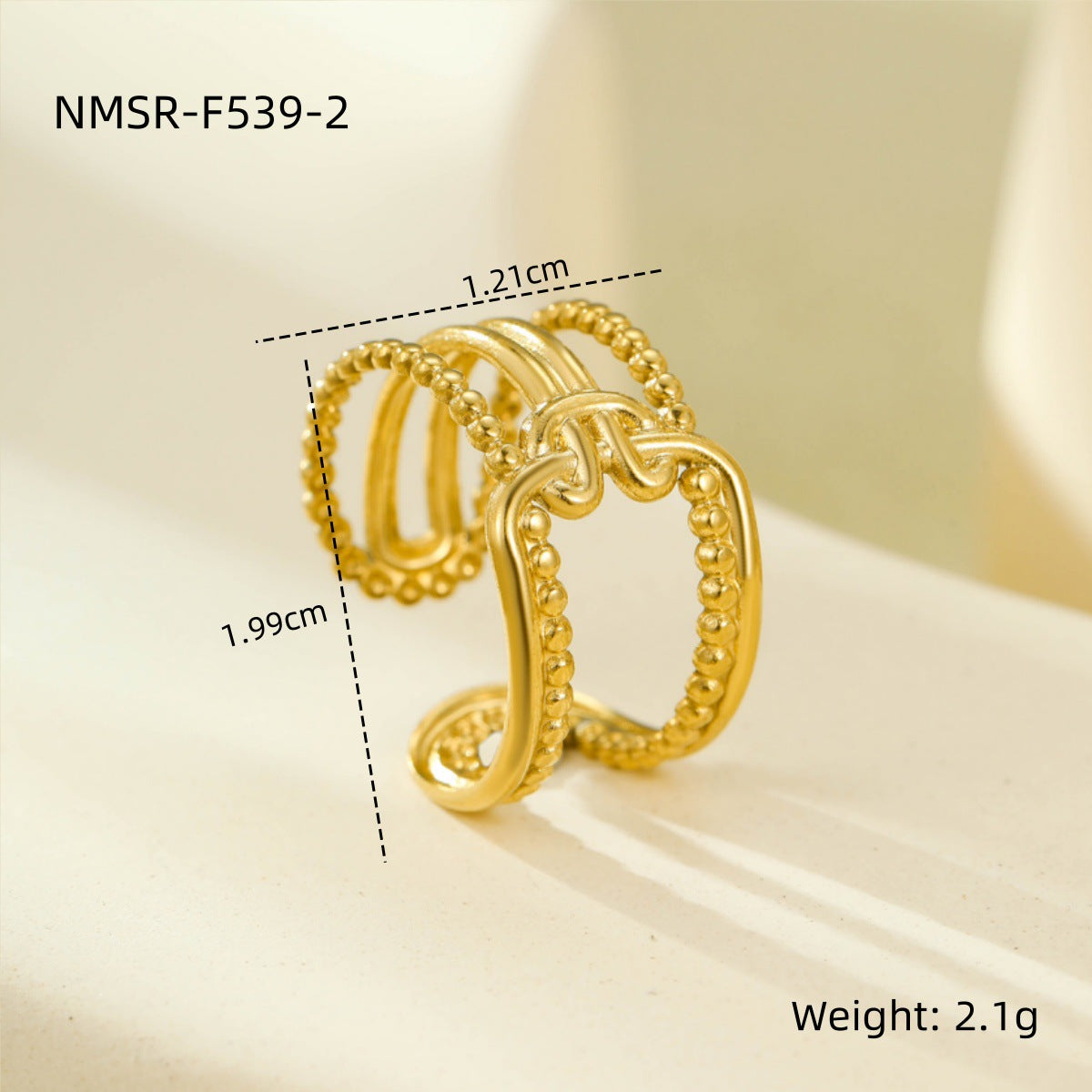 New Niche Stainless Steel Adjustable Ring In The Instagram Style