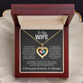 Two-tone Waterdrop And Heart Pendant Necklace