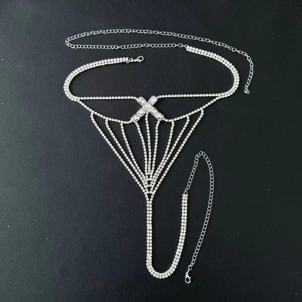 New Rhinestone Panties Women Sexy Body Chain Trend