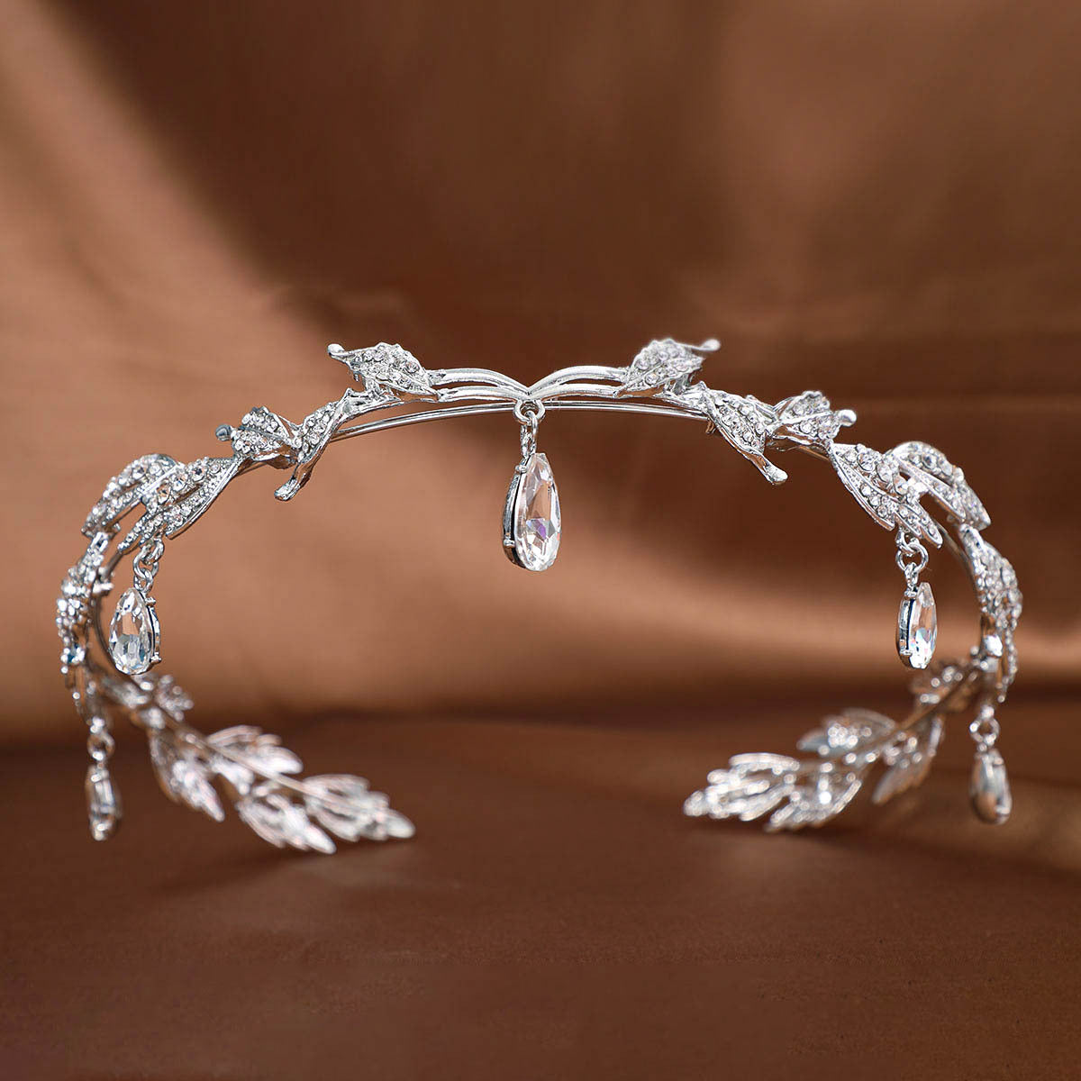 Womens Rhinestone Crown Hair Accessory