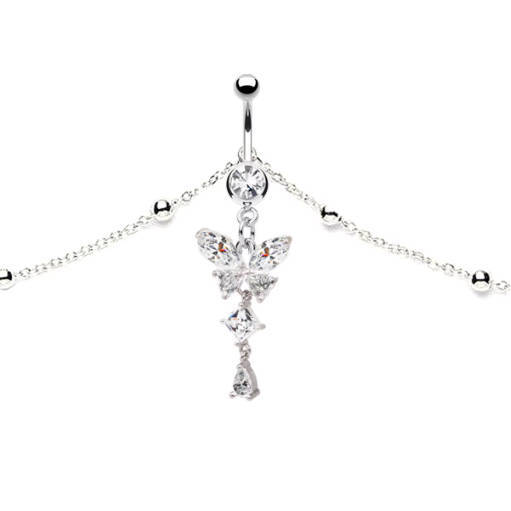 Crystal Butterfly Belly Chain Waist