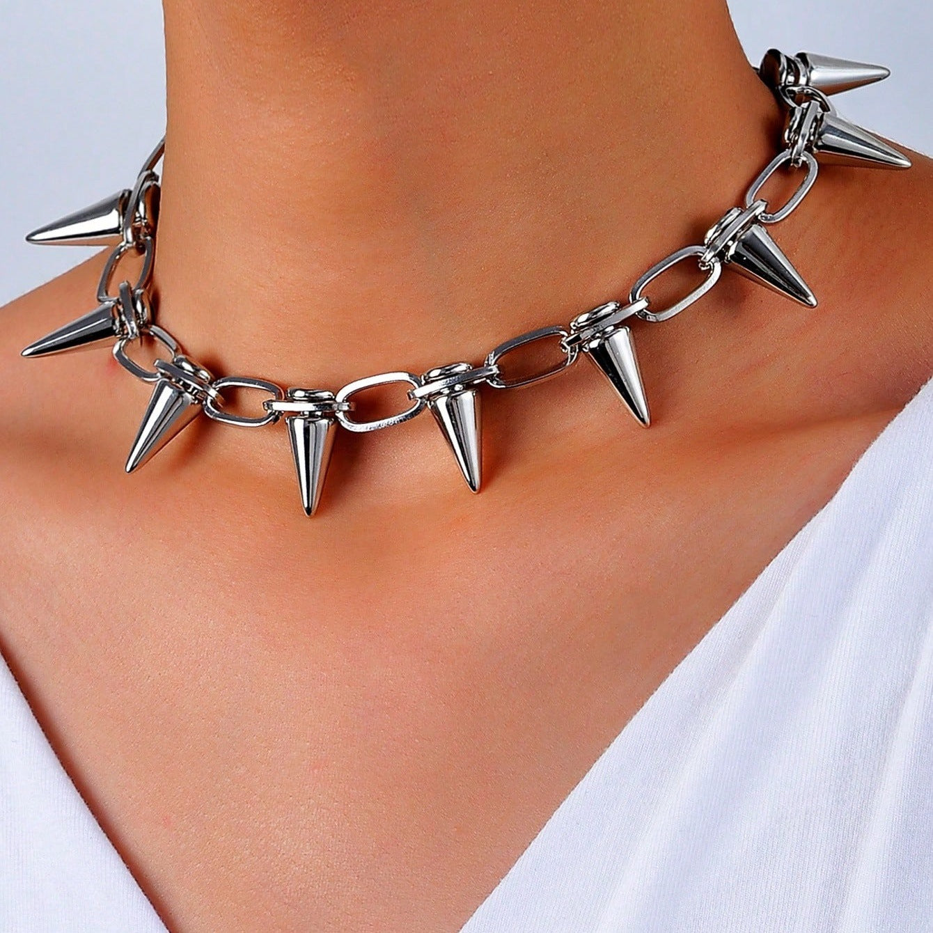Personalized Punk-styled Stud Pendant Necklace