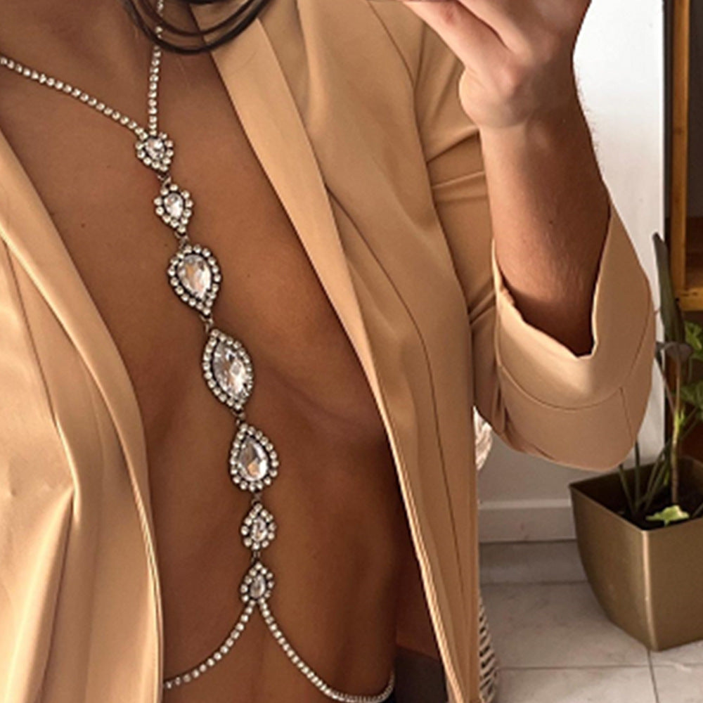 European And American Sexy Crystal Body Chain