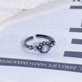 Dark-themed Heart-shaped Adjustable Ring