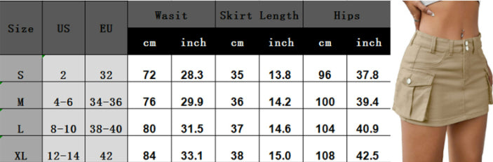 Street Solid Color Low Waist Slim Fit Package Hip Skirt Women