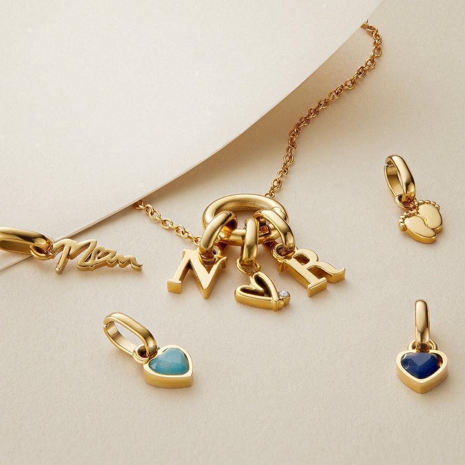 Titanium Steel Heart-shaped DIY Pendant With 12 Zodiac Birthstones