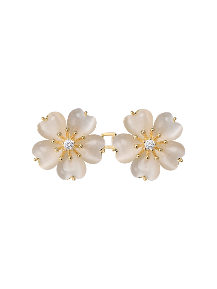 Cherry Blossom Belt Buckle Brooch For Women