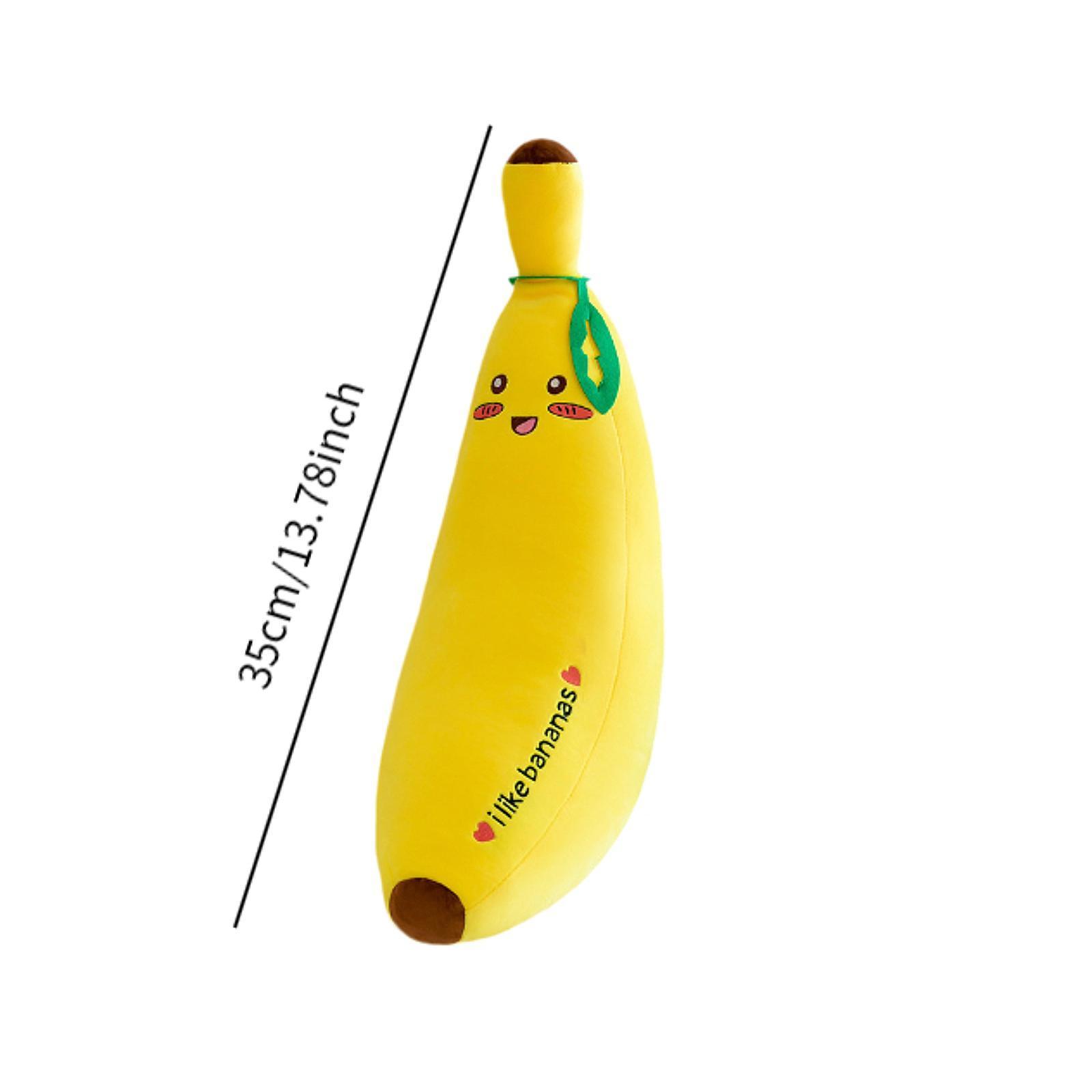 Plush Banana Stuffed Pillow Decor Plushie Toy Breathable Soft Fruit New